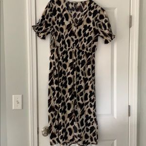 ASOS cheetah midi dress